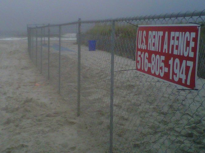 Sandy beachfront damage fence rental