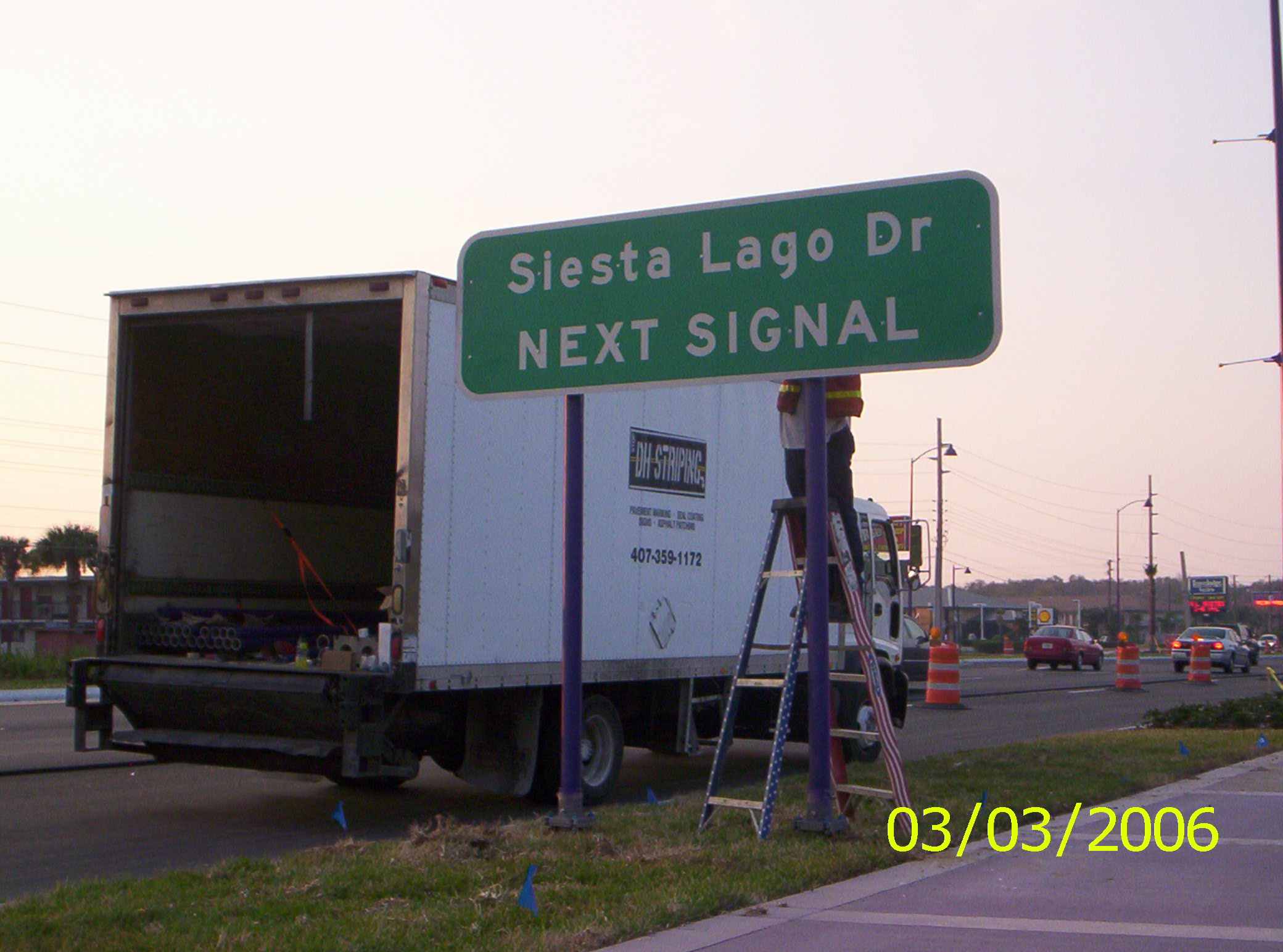 DOT Directional sign Installation