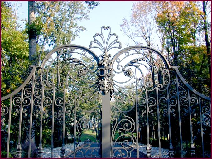 Decorative Iron Estate Gates 