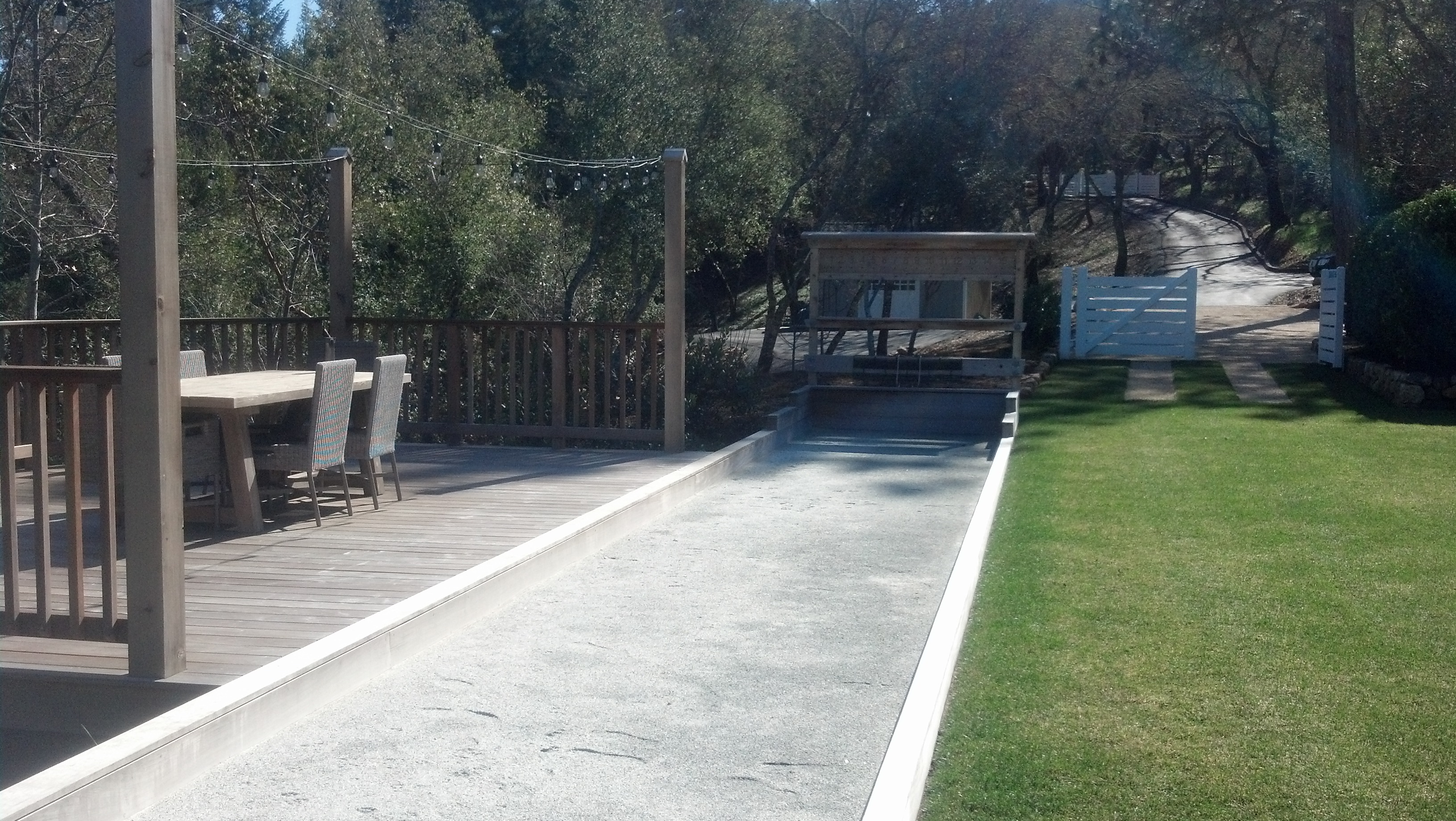 Oyster Shell Bocce Ball Court for Private Residence