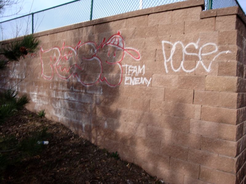 Graffiti Removal from Sportsman&rsquo;s Warehouse Wall