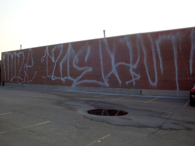Pressure Washing to Remove Graffiti