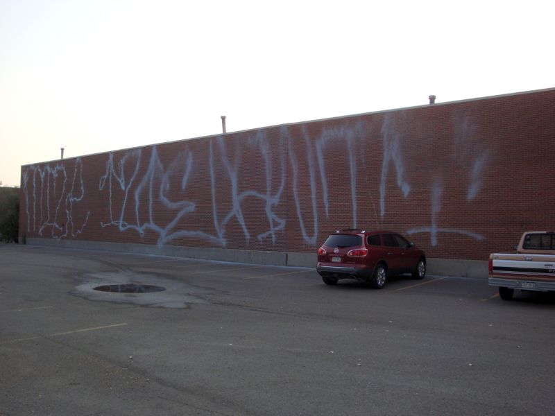 Pressure Washing to Remove Graffiti