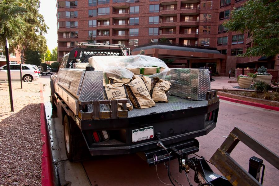 Sodium Bicarbonate was the blasting media used