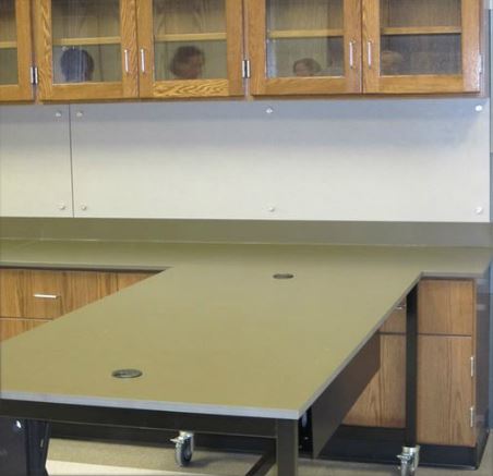 Engagement Series- Counter Tops on Mobile Table & Base Cabinets