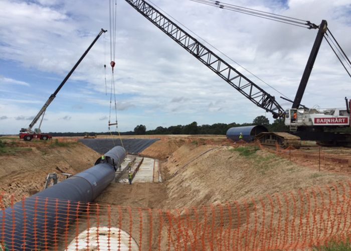Grand Prairie Widened Canal by Eutaw Construction Co., Inc. in De Valls