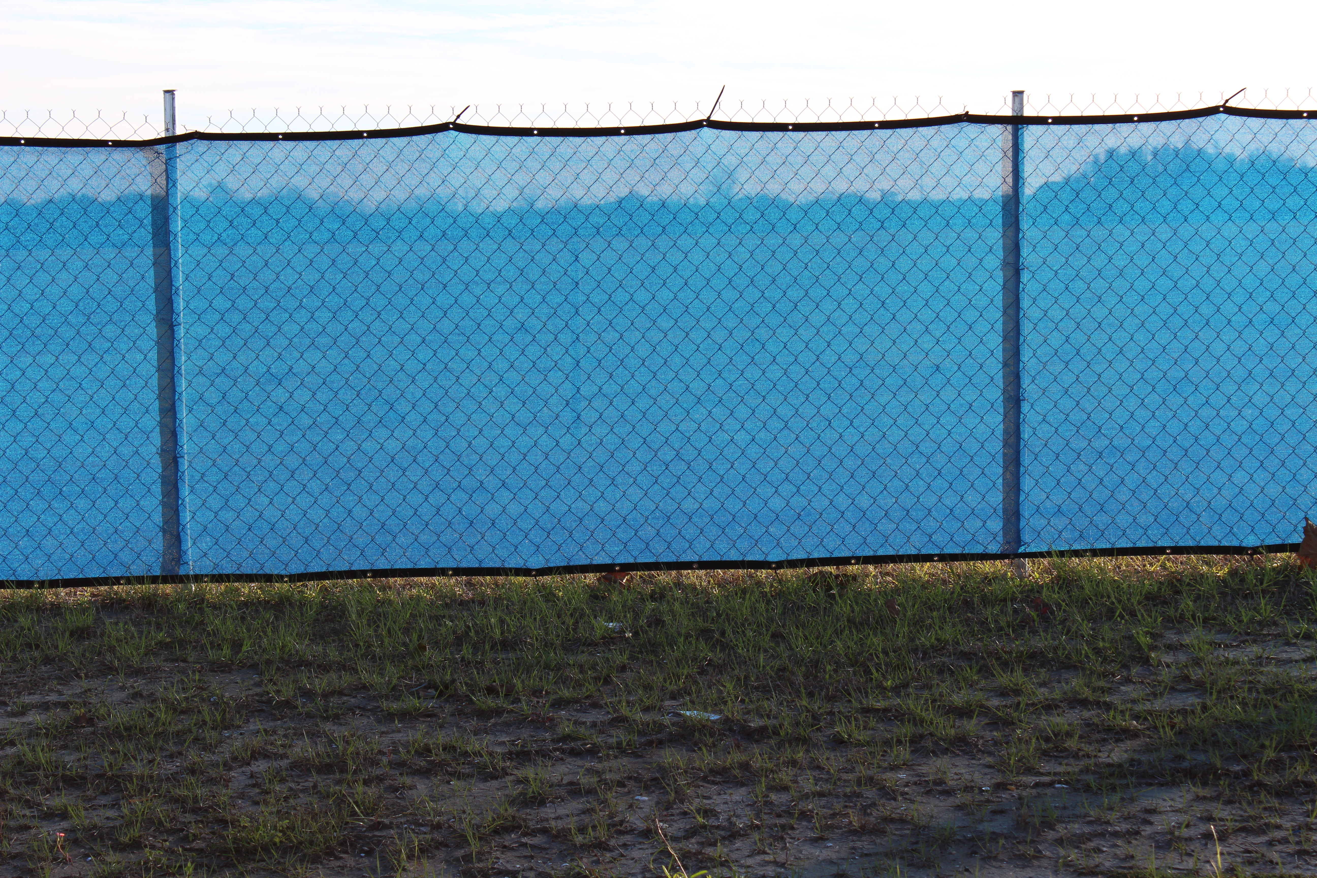 Temp Fence, Blue Wind Screen 2