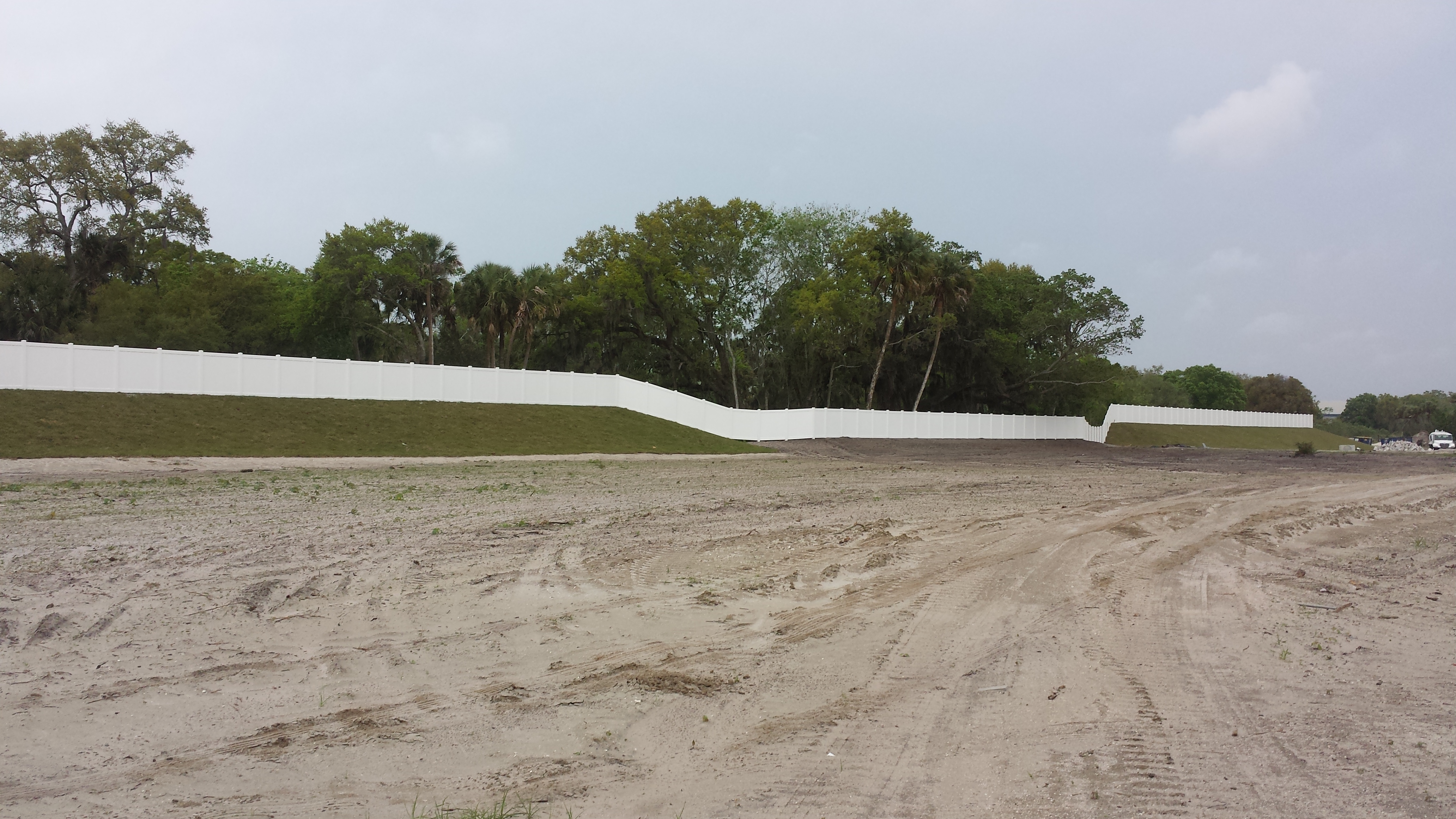 White Vinyl  Perimeter Fence