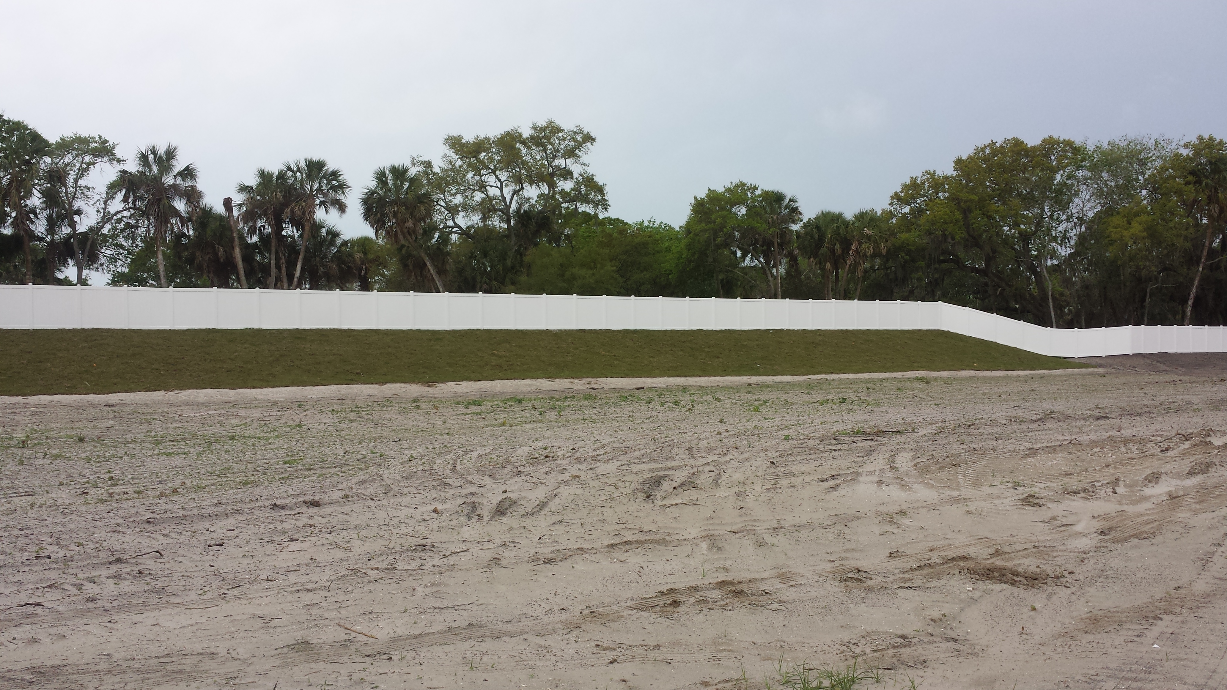 White Vinyl Perimeter Fence