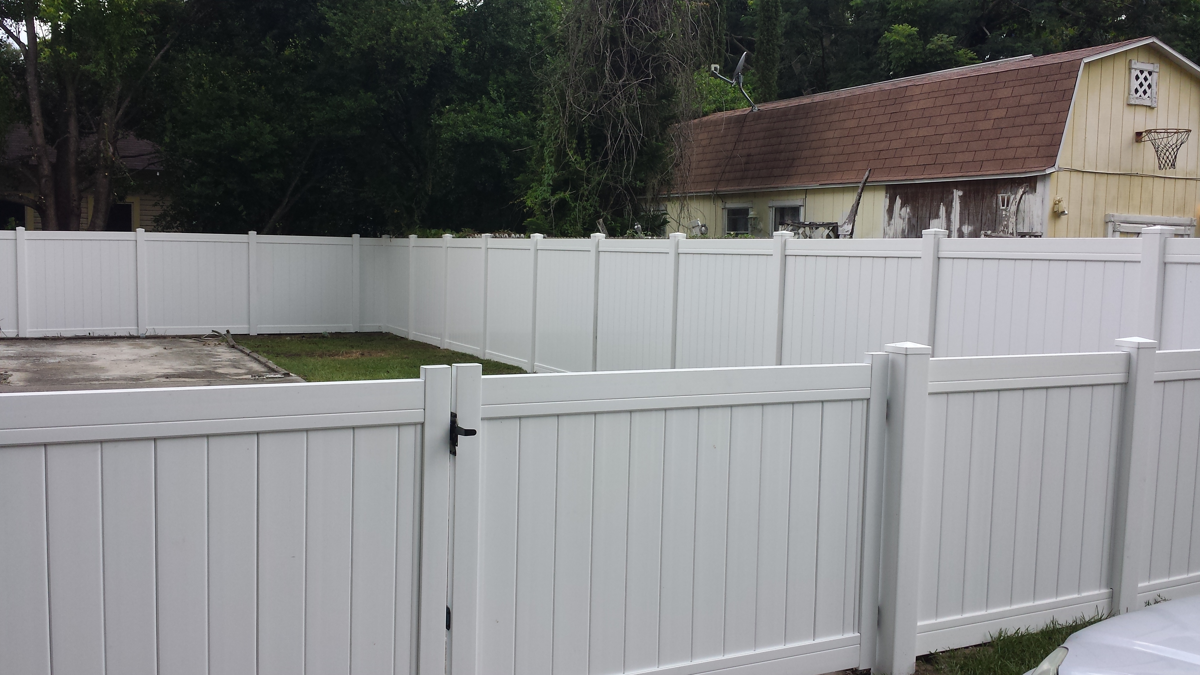 White Vinyl Privacy Fence