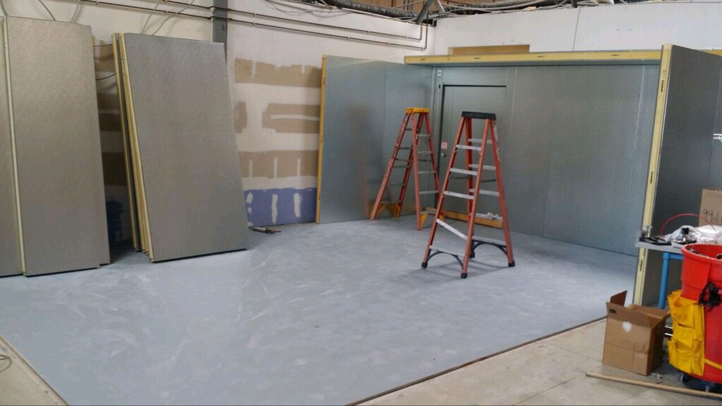 First Panels of New Box Going Up