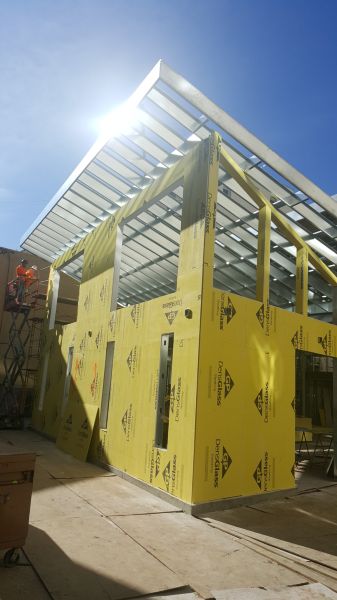 Structural Metal Studs and Densglass Sheathing