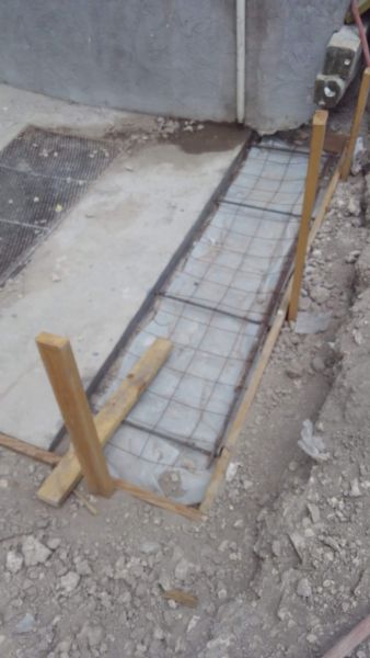 Concrete replacement due to erosion. 