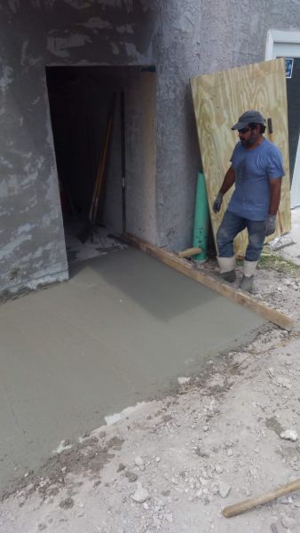 Concrete replacement due to erosion.