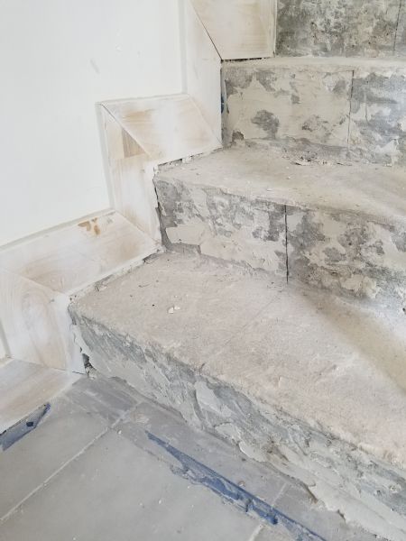 Stairs about ready for tile.