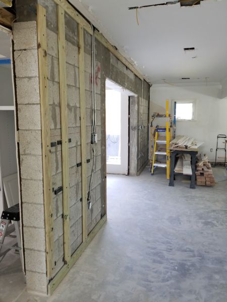 Water damage has us replacing the drywall. 