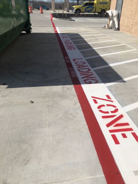 Parking Lot Striping - Firestone Golden Triangle