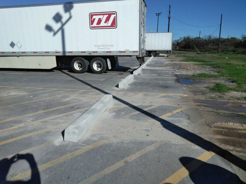 Wheelstops - Tractor Trailer Wheelstop Installation
