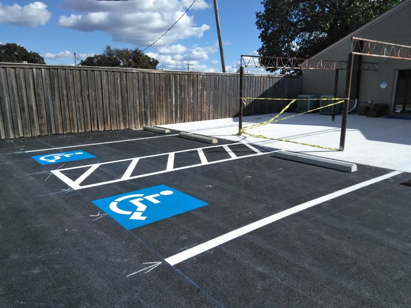 Wheelstops - Standard Wheelstop & Striping