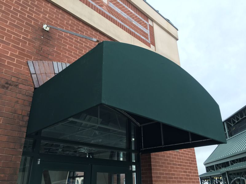 Existing dome awning with new canvas cover