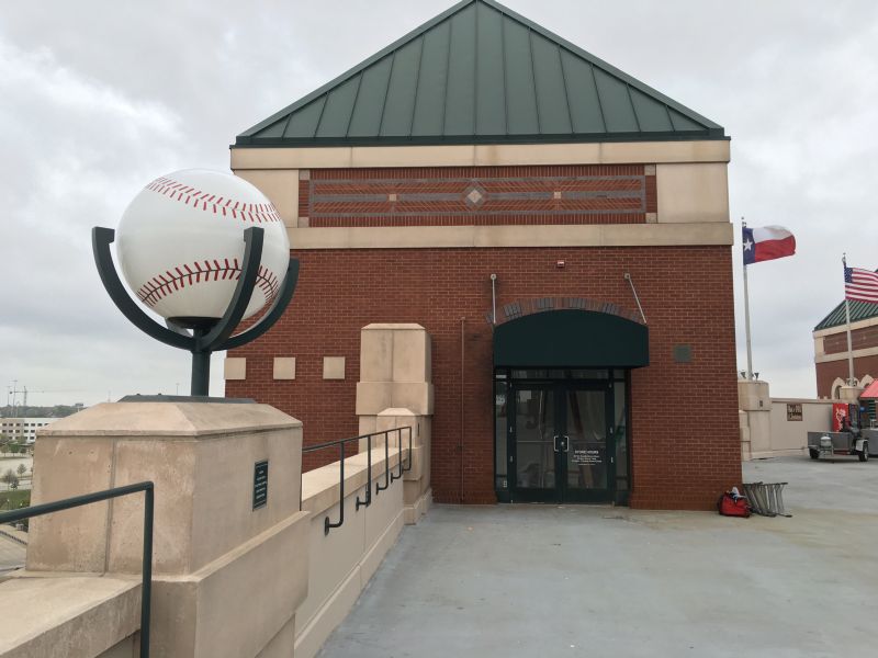 Existing dome awning with new canvas cover