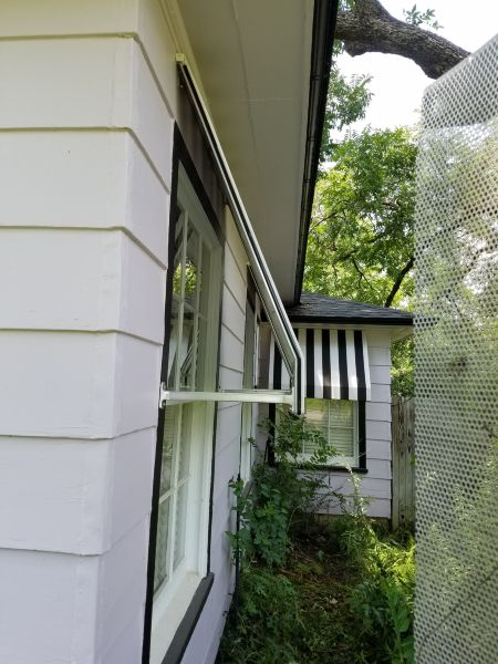 Residential Striped Awnings