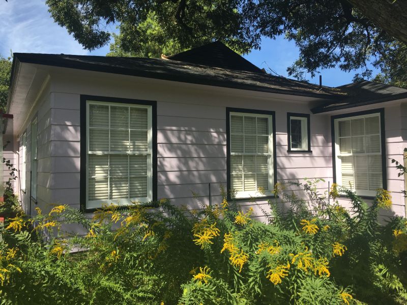 Residential Striped Awnings