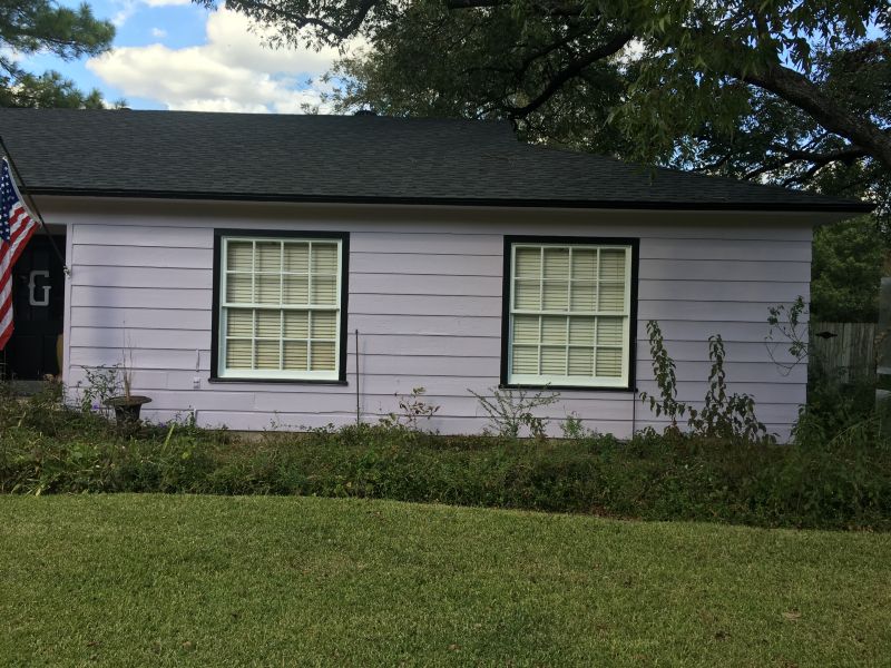 Residential Striped Awnings