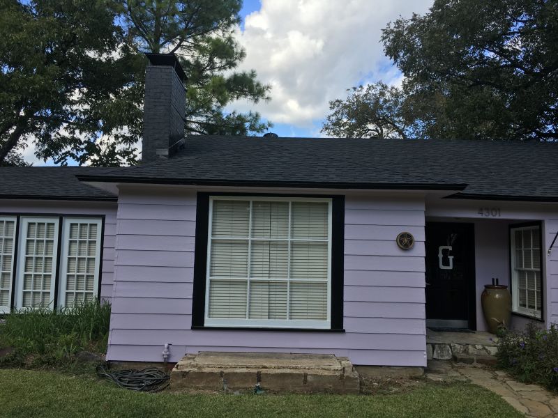 Residential Striped Awnings