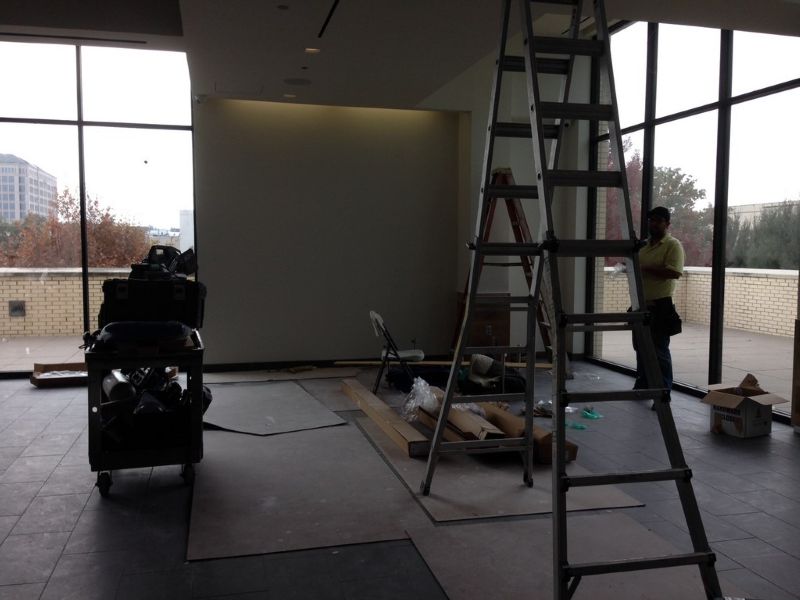 Rough Post Construction Cleaning in a Restaurant at Northpark Mall in Dallas, TX