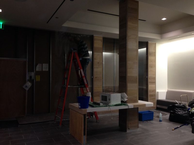 Rough Post Construction Cleaning in a Restaurant at Northpark Mall in Dallas, TX