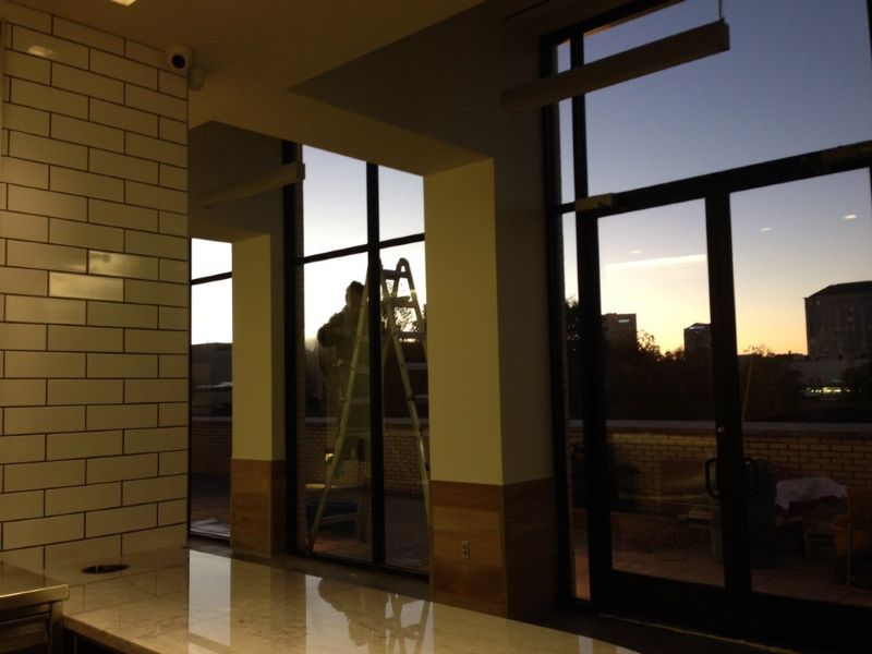 Rough Post Construction Cleaning in a Restaurant at Northpark Mall in Dallas, TX