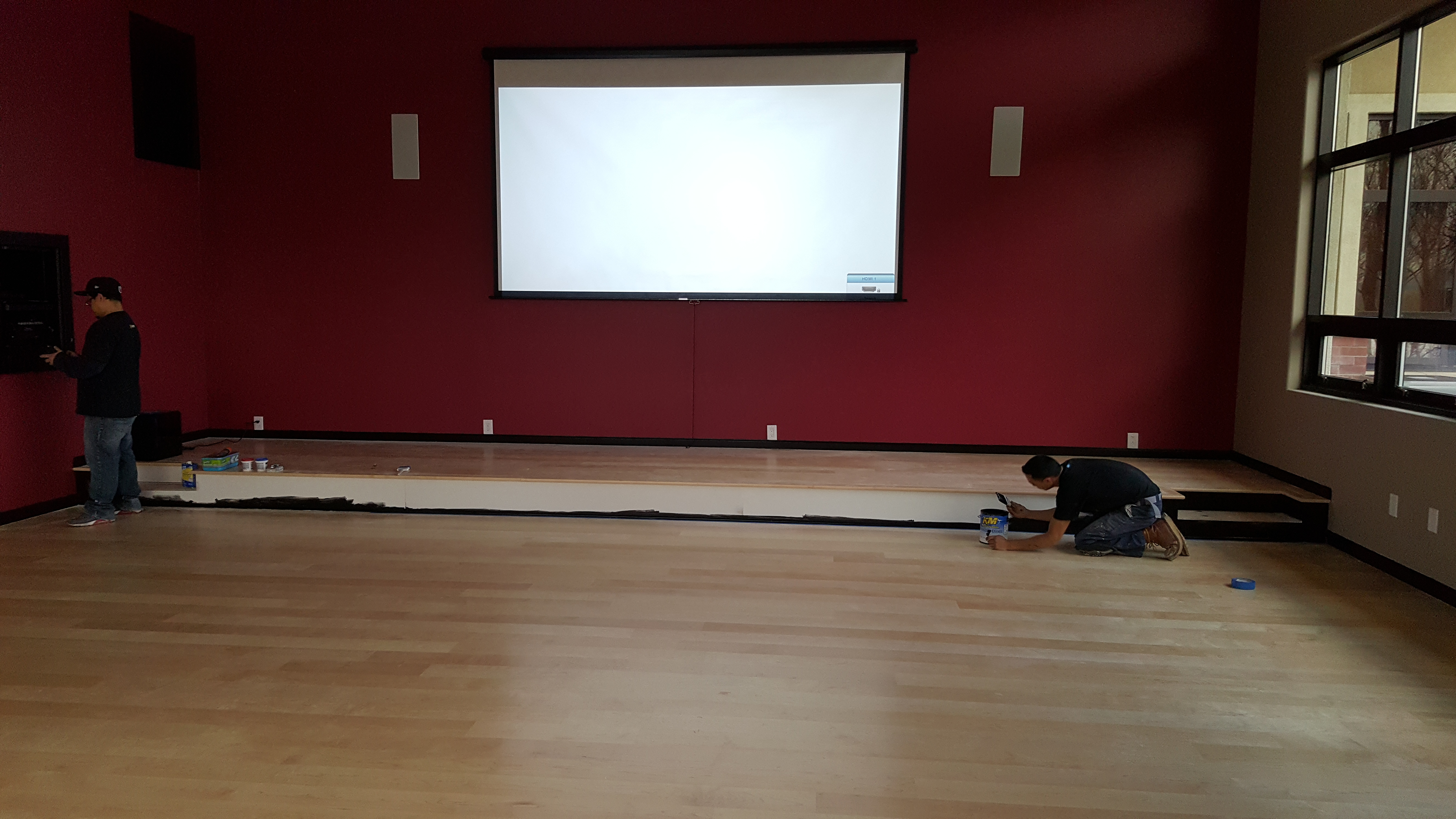 Zumba Room Wood Flooring Installed