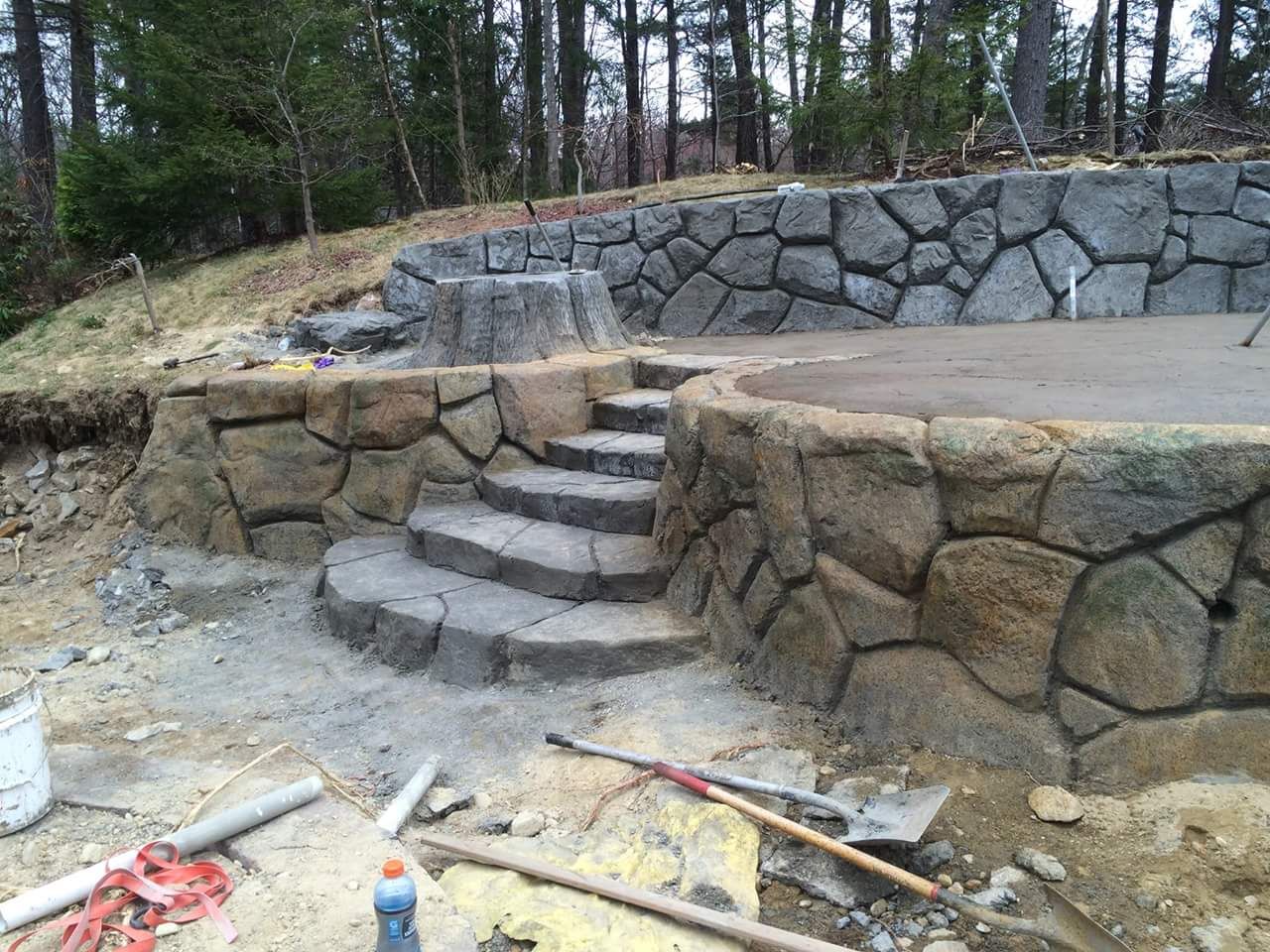 StoneCrete Design - Stepped Terraced Retaining Walls Image | ProView