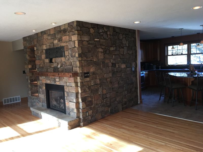 Fireplace and Accent Wall 