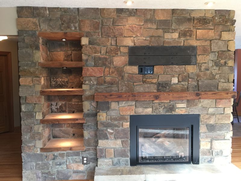 Fireplace and Accent Wall 
