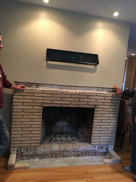 Fireplace and Accent Wall 