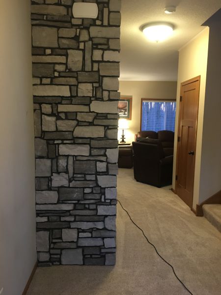 Indoor fireplace remodel  and Accent Wall