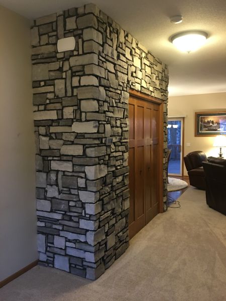 Indoor fireplace remodel  and Accent Wall