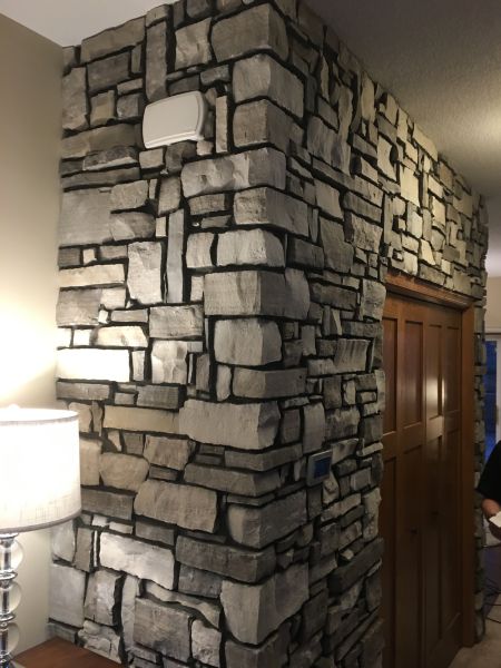 Indoor fireplace remodel  and Accent Wall