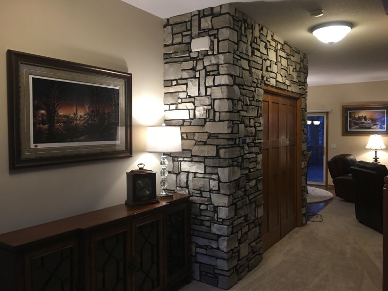 Indoor fireplace remodel  and Accent Wall