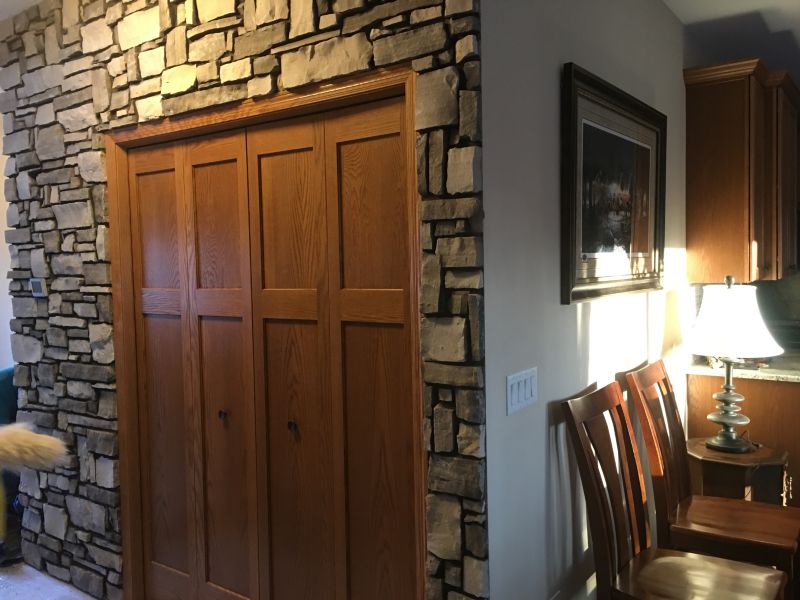 Indoor fireplace remodel  and Accent Wall