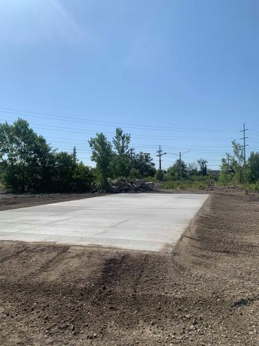 Dynamic Metal Services Concrete Parking Lot