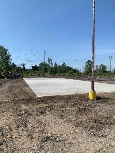 Dynamic Metal Services Concrete Parking Lot