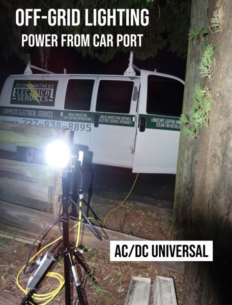 Power From Your Car - SiteLites Mono Tripod Work Light