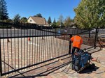 Commercial- Wrought Iron automated gate and fence 