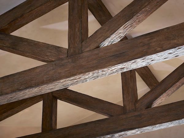 Faux Wood Beams, Planks & Trusses