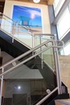 Stairway Glass Panels with Stainless Steel Clamps