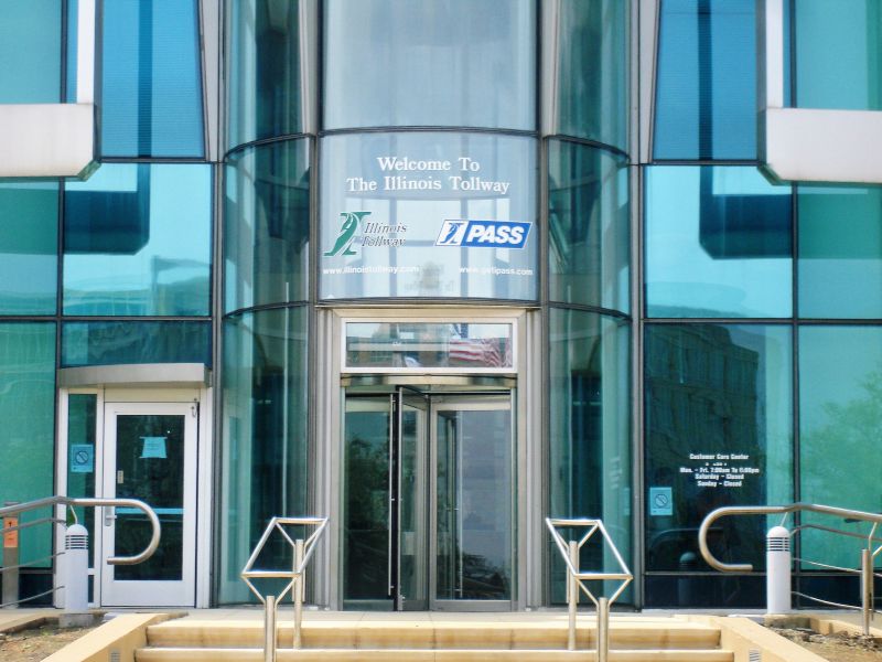 All glass revolving doors