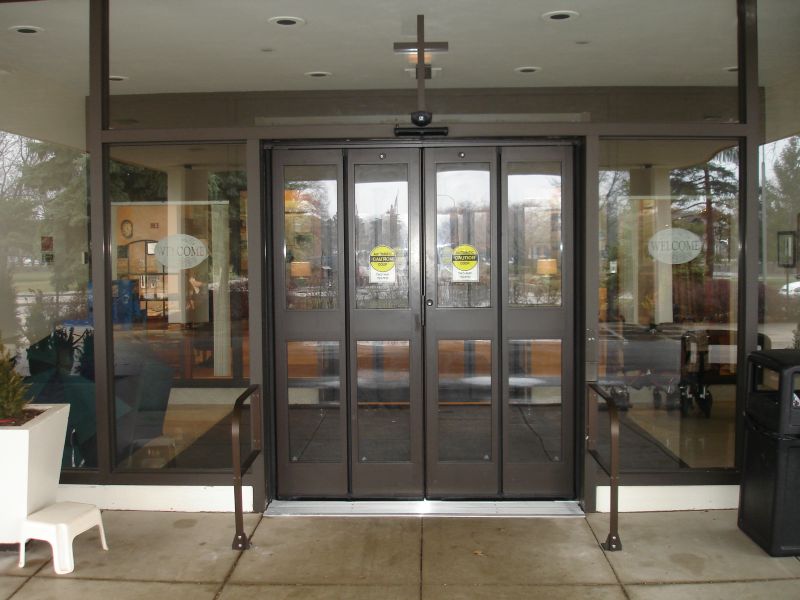 Automatic folding doors